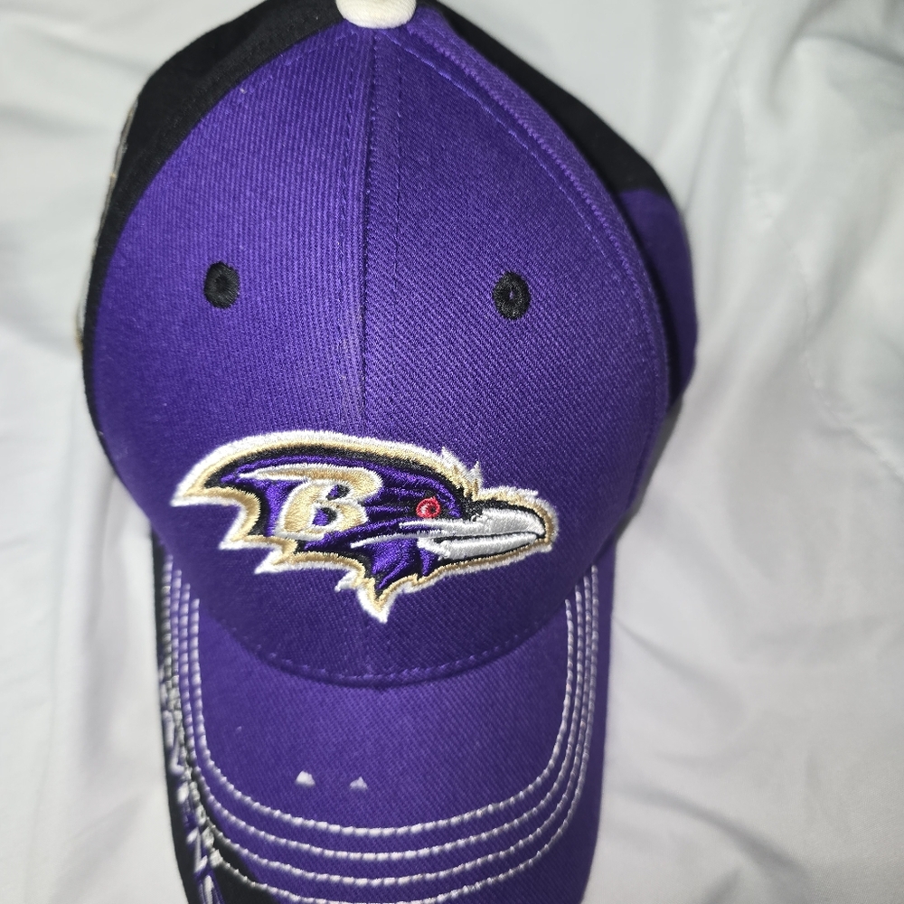 Purple and Black Ravens Cap